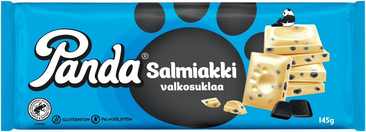 Panda salmiakki vit chokladkaka 145g