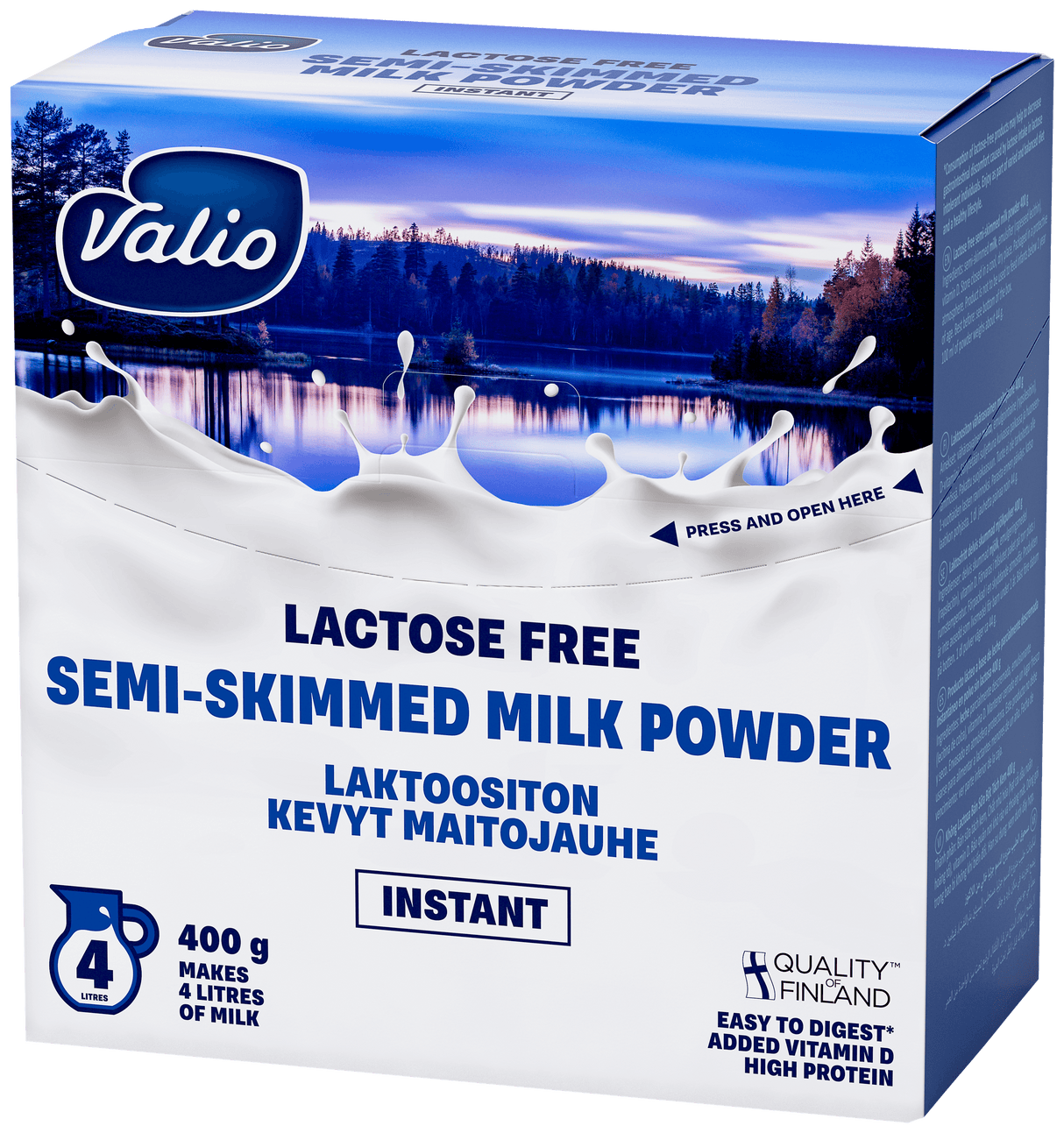 Valio laktoositon kevyt maitojauhe instant 400 g