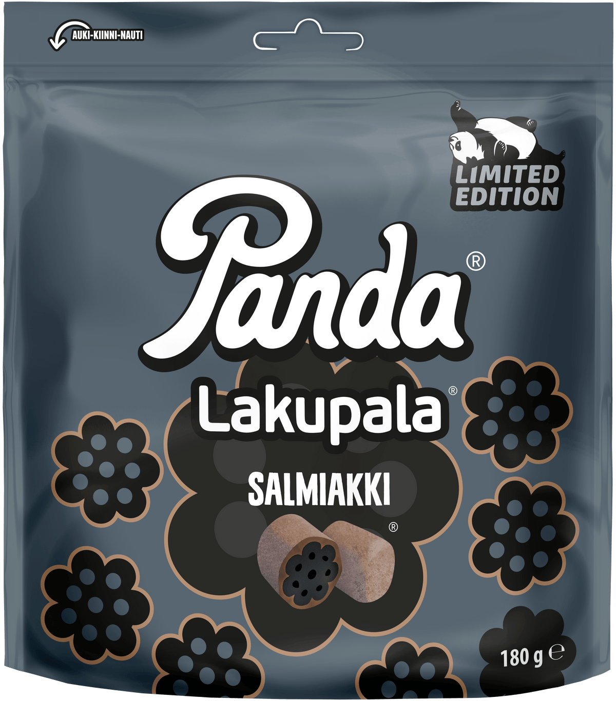 Panda Lakupala salmiakki lakritsi 180g