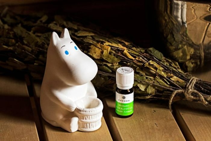 Emendo Muumi Saunakoriste ja Eukalyptus saunatuoksu 10ml