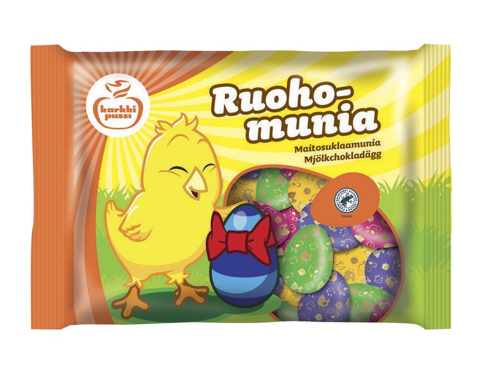 Karkkipussi Ruohomunia Filled milk chocolate eggs RA 96g