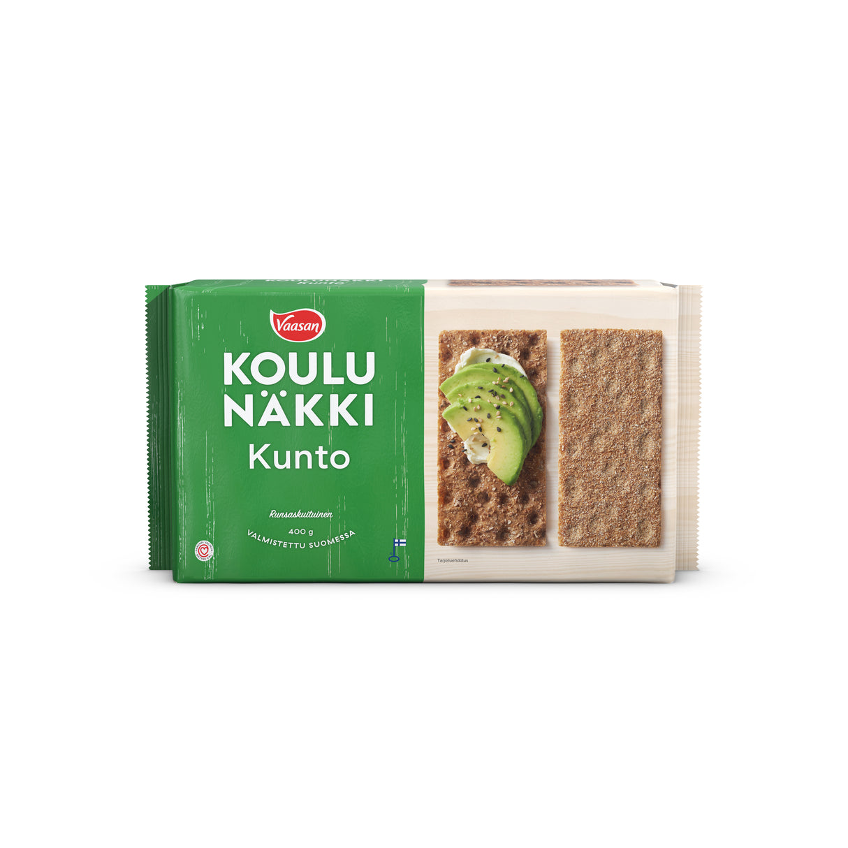 VAASAN KOULUNÄKKI Kunto 400g Wholegrain Crispbread with Rye bran