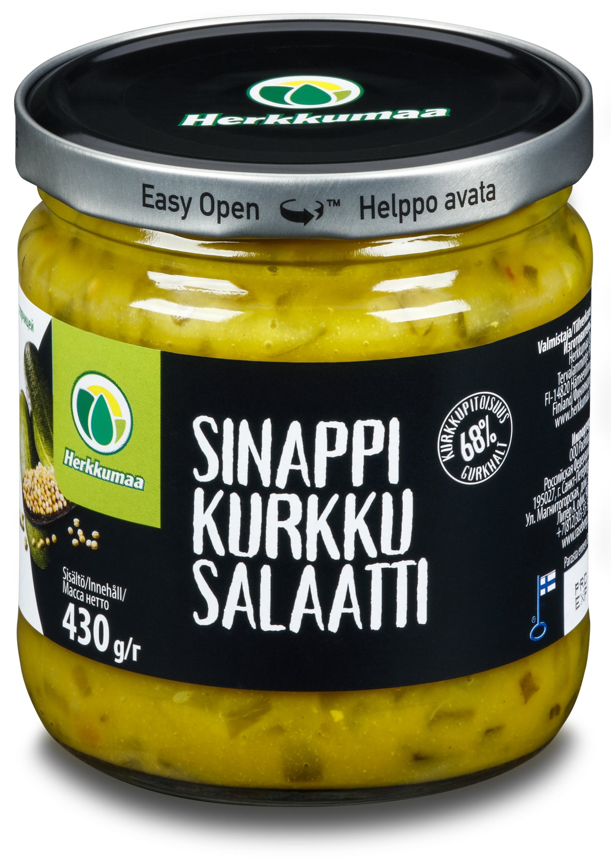 Herkkumaa 430g Sinappikurkkusalaatti