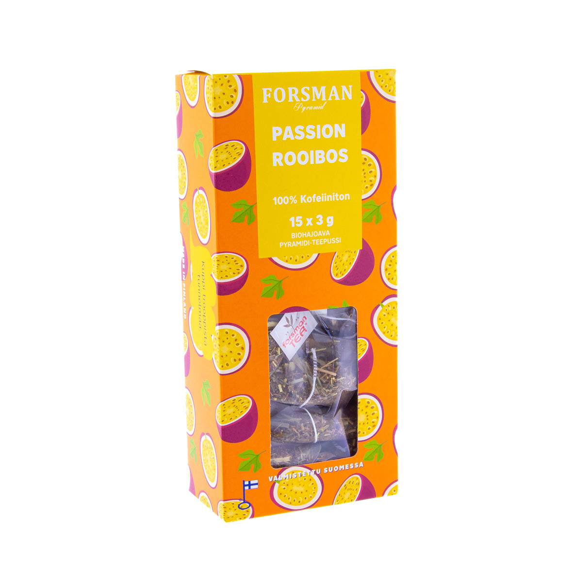 Forsman Pyramid Passion Rooibos flavored herbal tea 15x3g