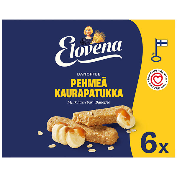 Elovena 6x30g banoffee mjuk havrebar