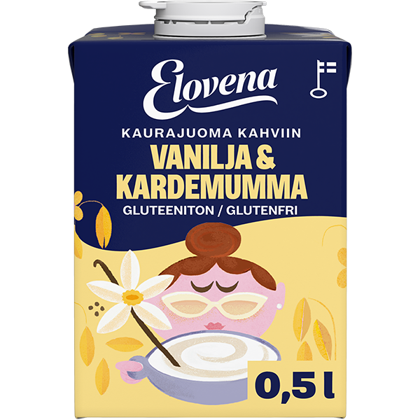 Elovena 0,5l vanilja & kardemumma kaurajuoma kahviin