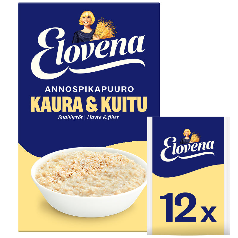 Elovena 480g havre-fiber portionshavregryn