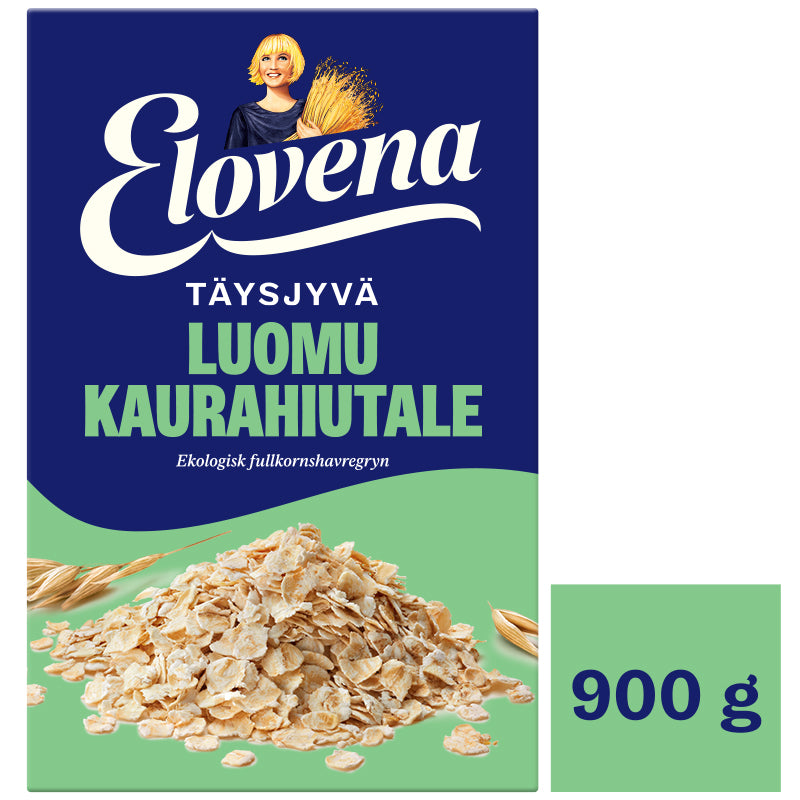 Elovena 900g luomu täysjyväkaurahiutale