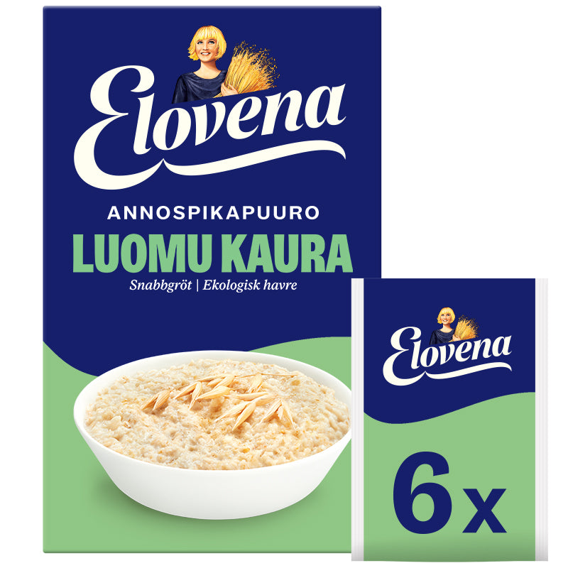 Elovena 210g ekologisk havre portionsgröt