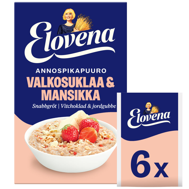 Elovena 210g white chocolate-strawberry instant oatmeal