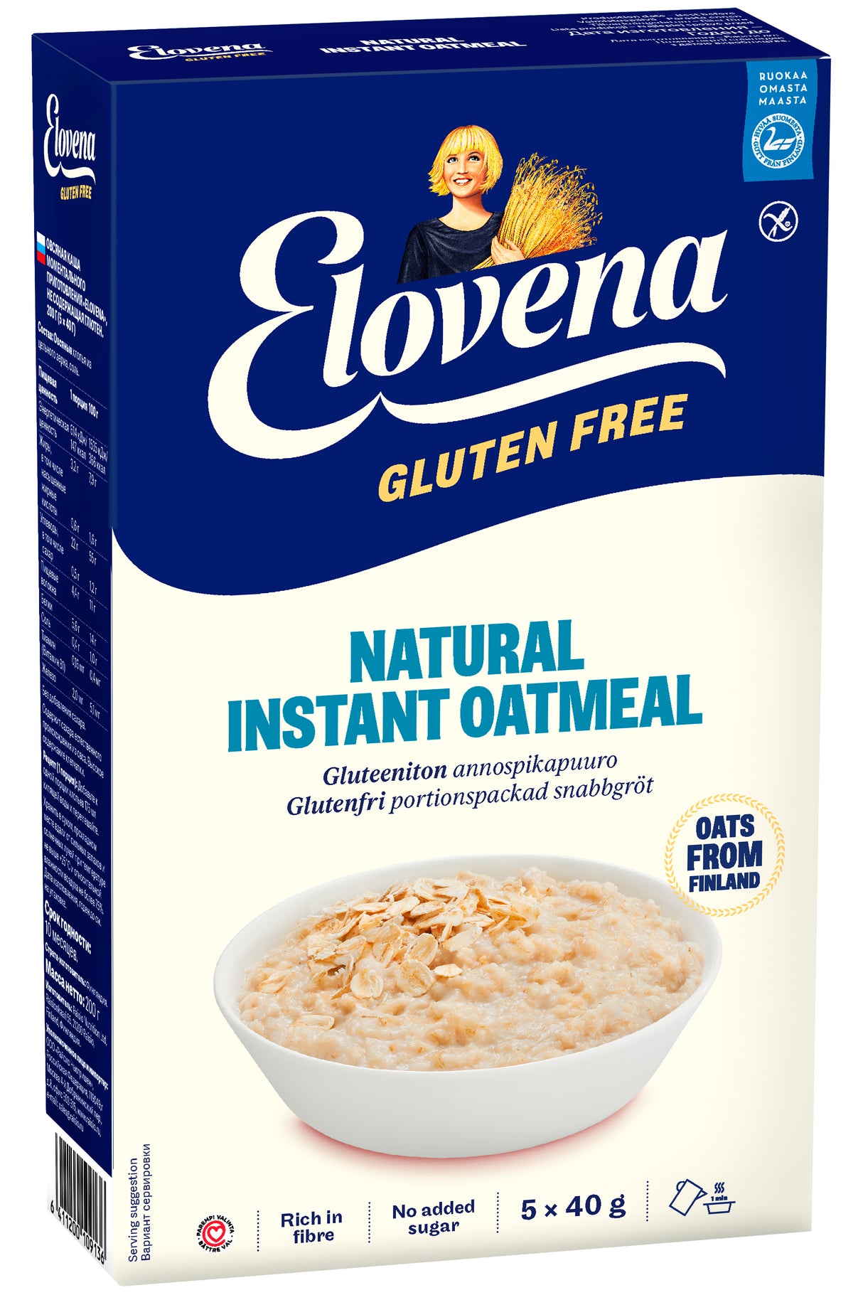 Elovena 200g gluten free natural instant oatmeal