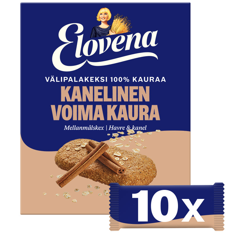 Elovena 10X30g Kraft-Hafer Snack-Keks 100% Hafer