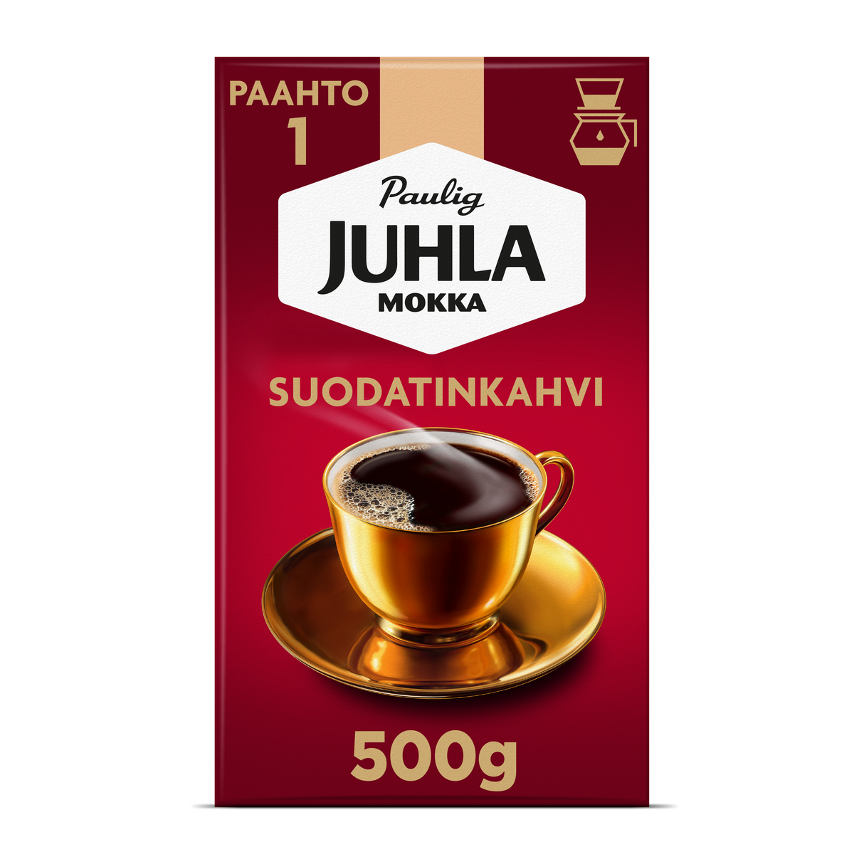 Paulig Juhla Mokka kaffe filtermalning 500g