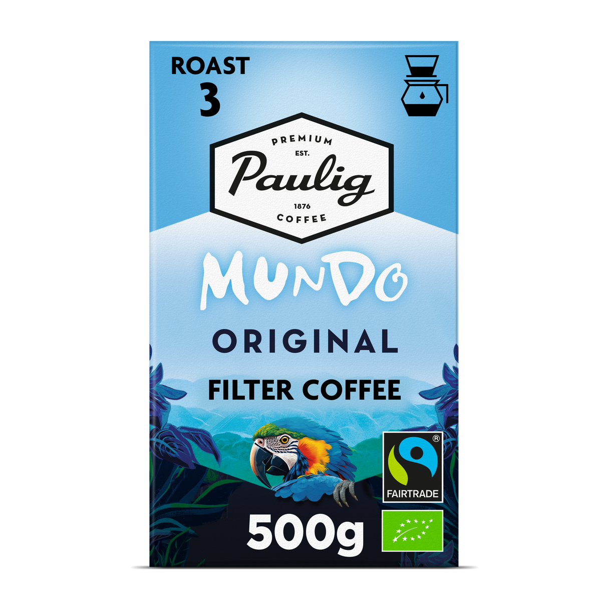 Paulig Mundo Luomu kaffe filtermalet 500g