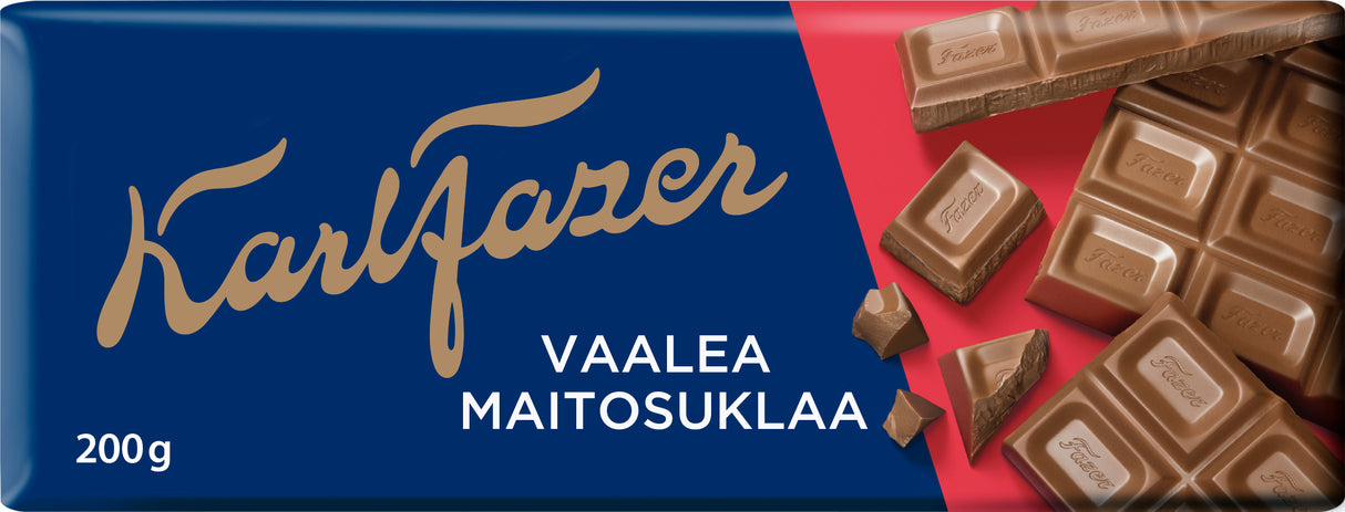 Karl Fazer ljus choklad chokladkaka 200g