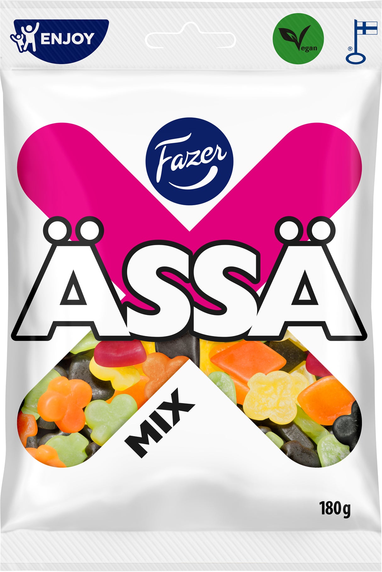 Fazer Ässä Mix candy bag with fruit flavourings and liquorice 180g