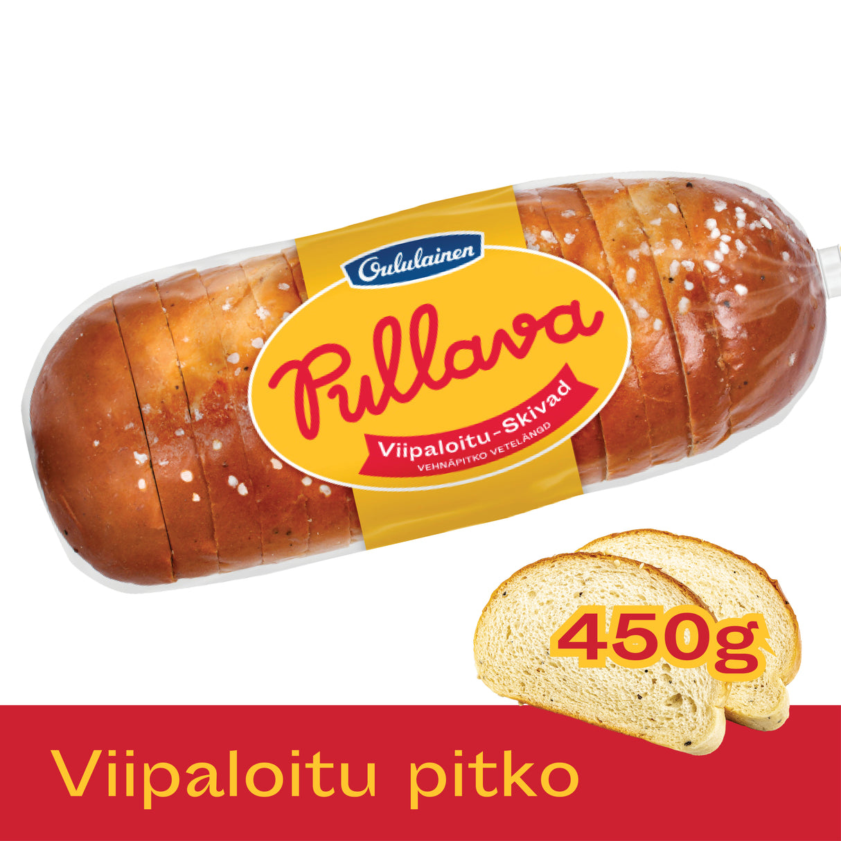 Oululainen Pullava Sliced sweet loaf 450g