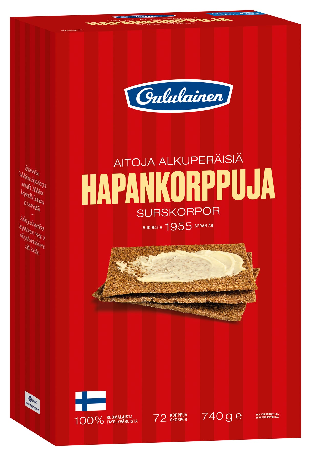 Oululainen Hapankorppuja Rye crisp 740g