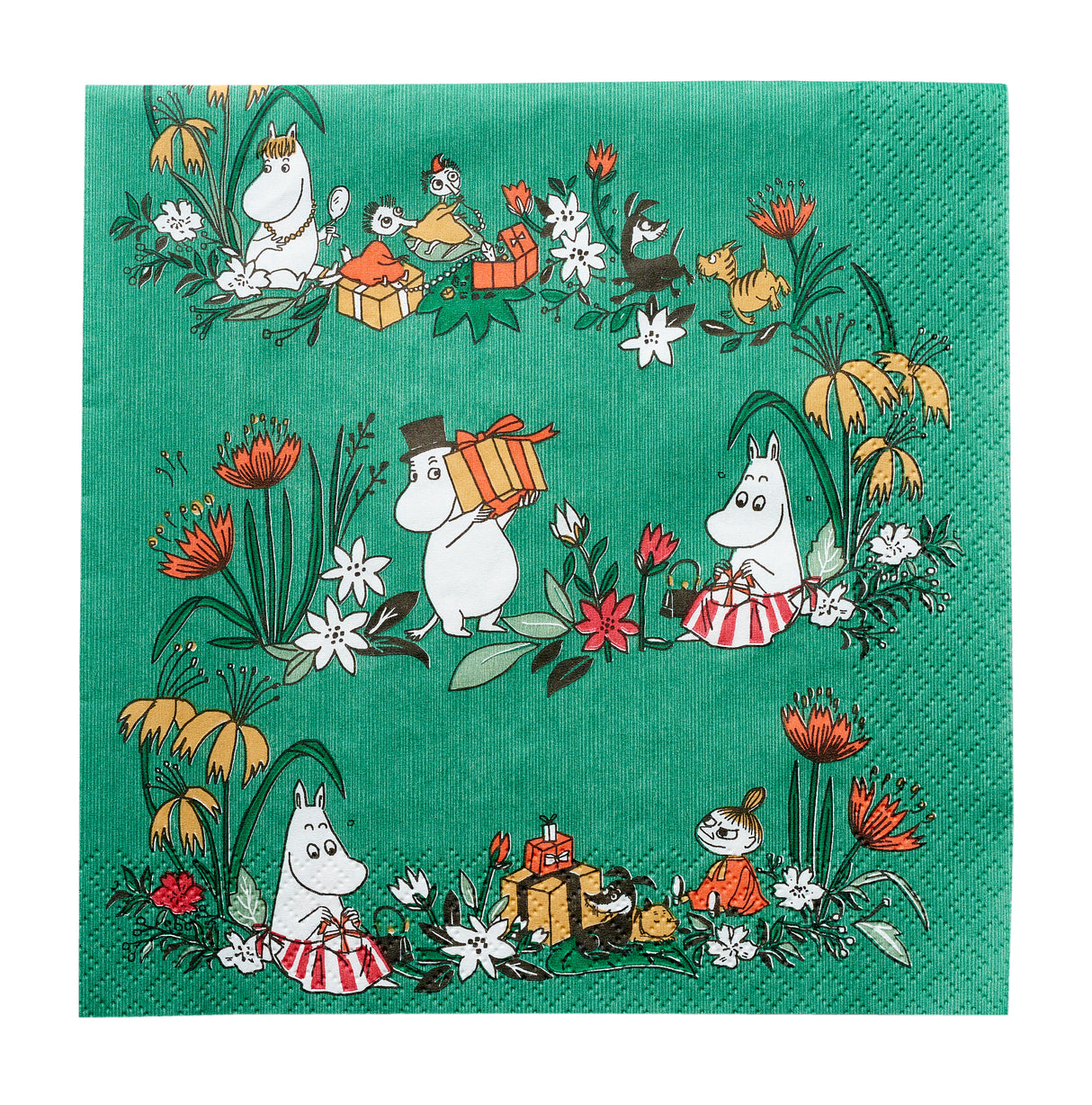 Moomin Serviette Misteli grün 33cm 20 Stück