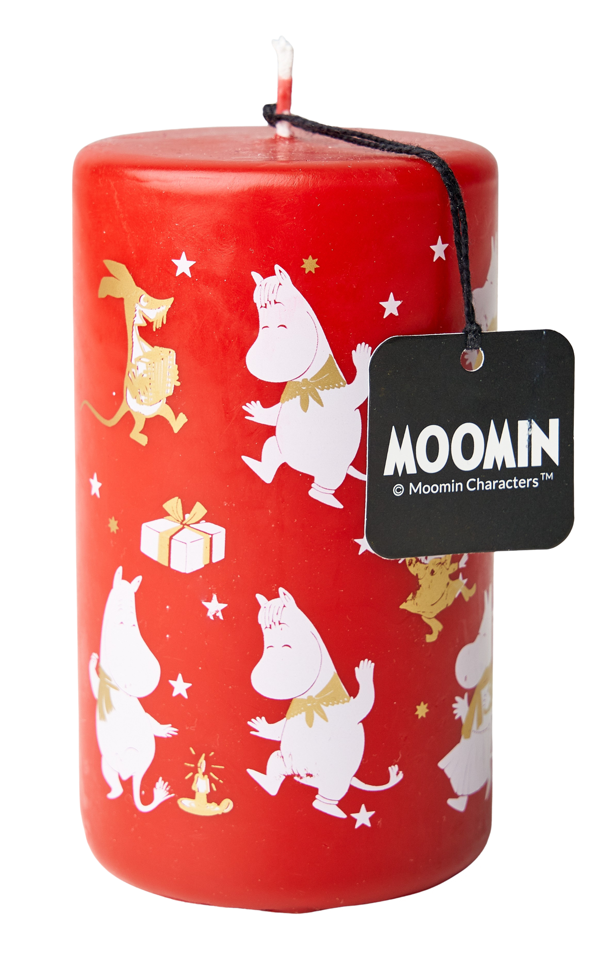 Moomin Joulujuhla red pillar candle 1pcs/7x12cm