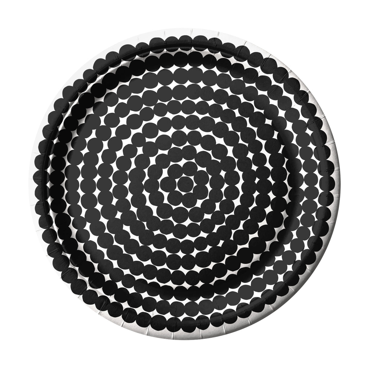 Paper plate 23cm Marimekko Rasymatto black and white