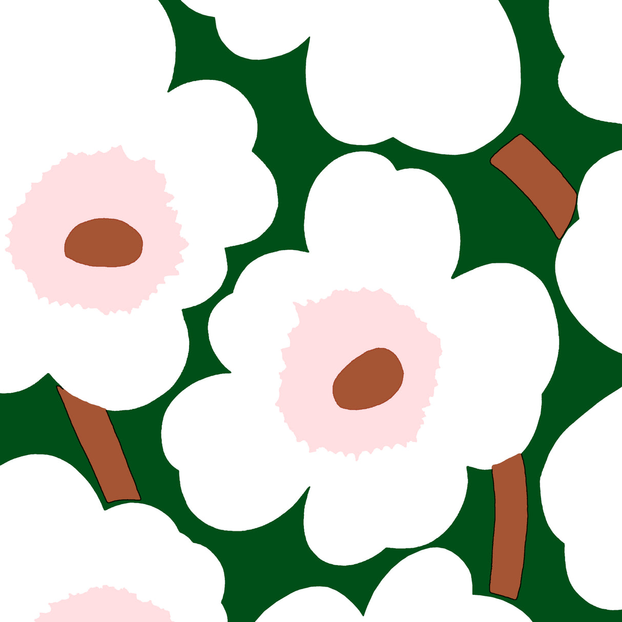 Marimekko lautasliina Unikko tummanvihreä 20kpl/24cm