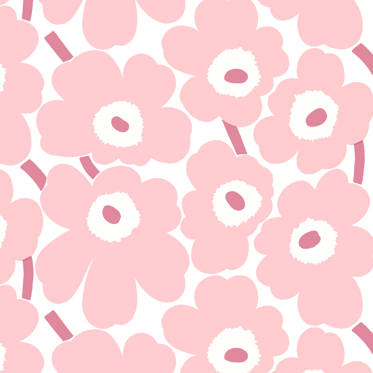 Marimekko napkin Mini Unikko light pink 12x20pcs/24cm