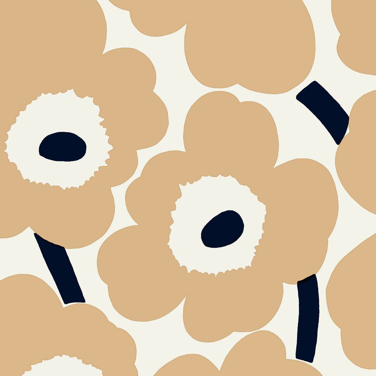 Marimekko Serviette Unikko Sand 20 Stück/33 cm