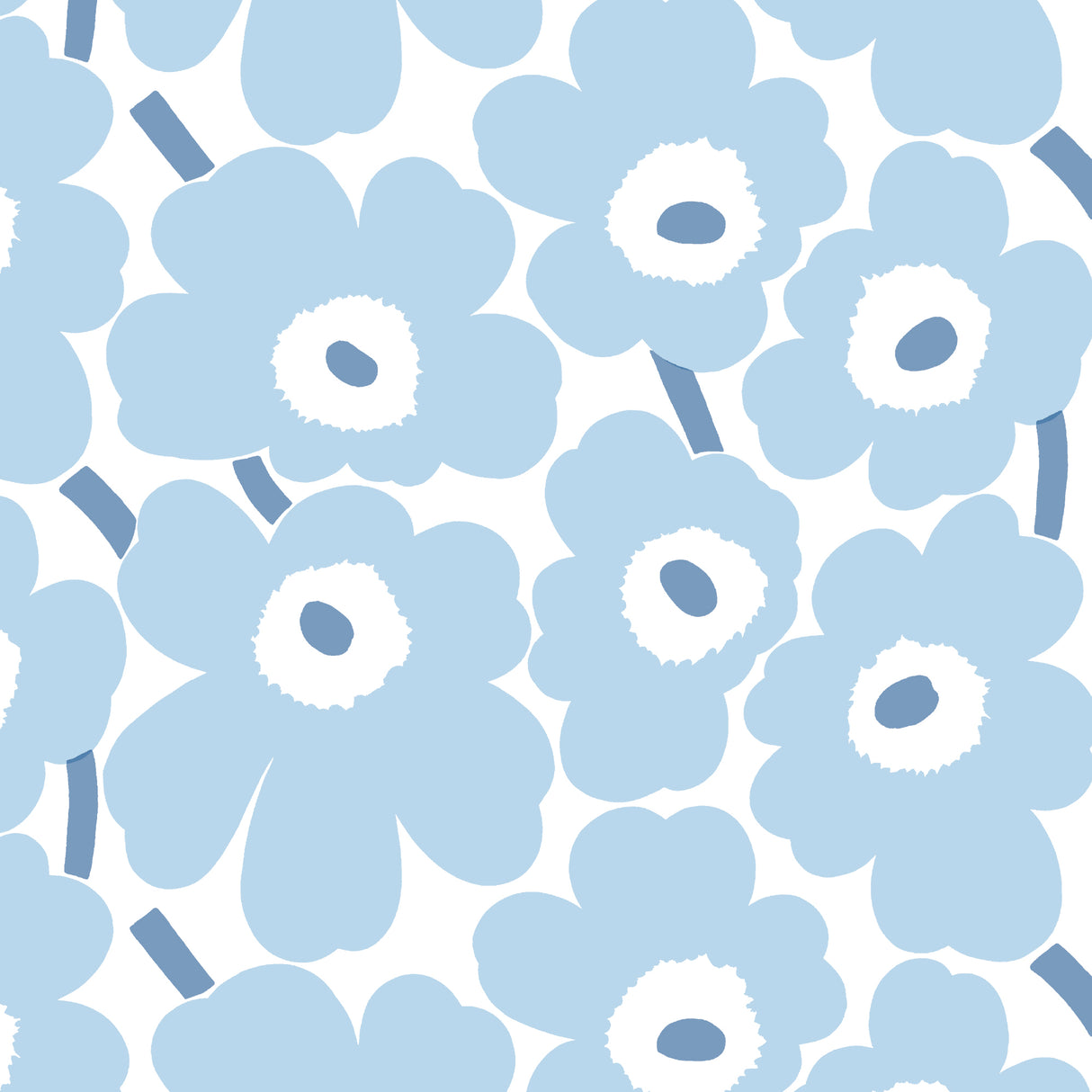 Marimekko Serviette Mini Unikko hellblau 20 Stück/33 cm