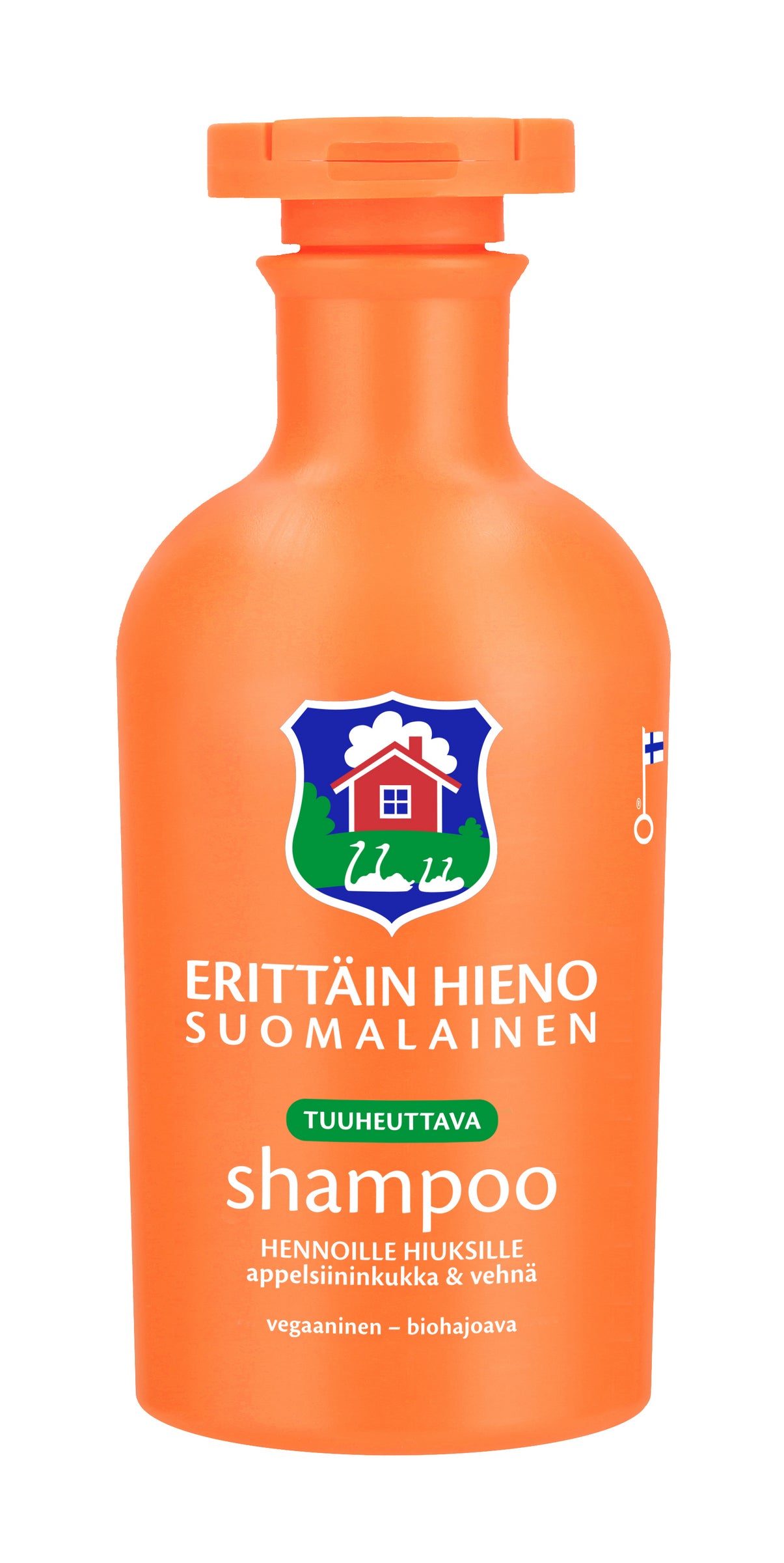 Erittäin Hieno Suomalainen tuuheuttava shampoo Appelsiininkukka & Vehnä 300ml