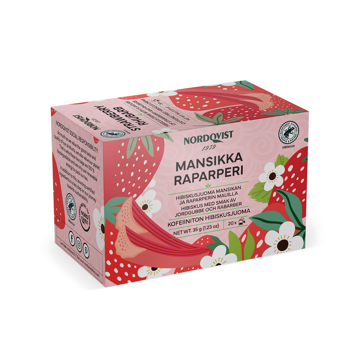 Nordqvist Mansikka-raparperi 20 x 1,75 g RFA