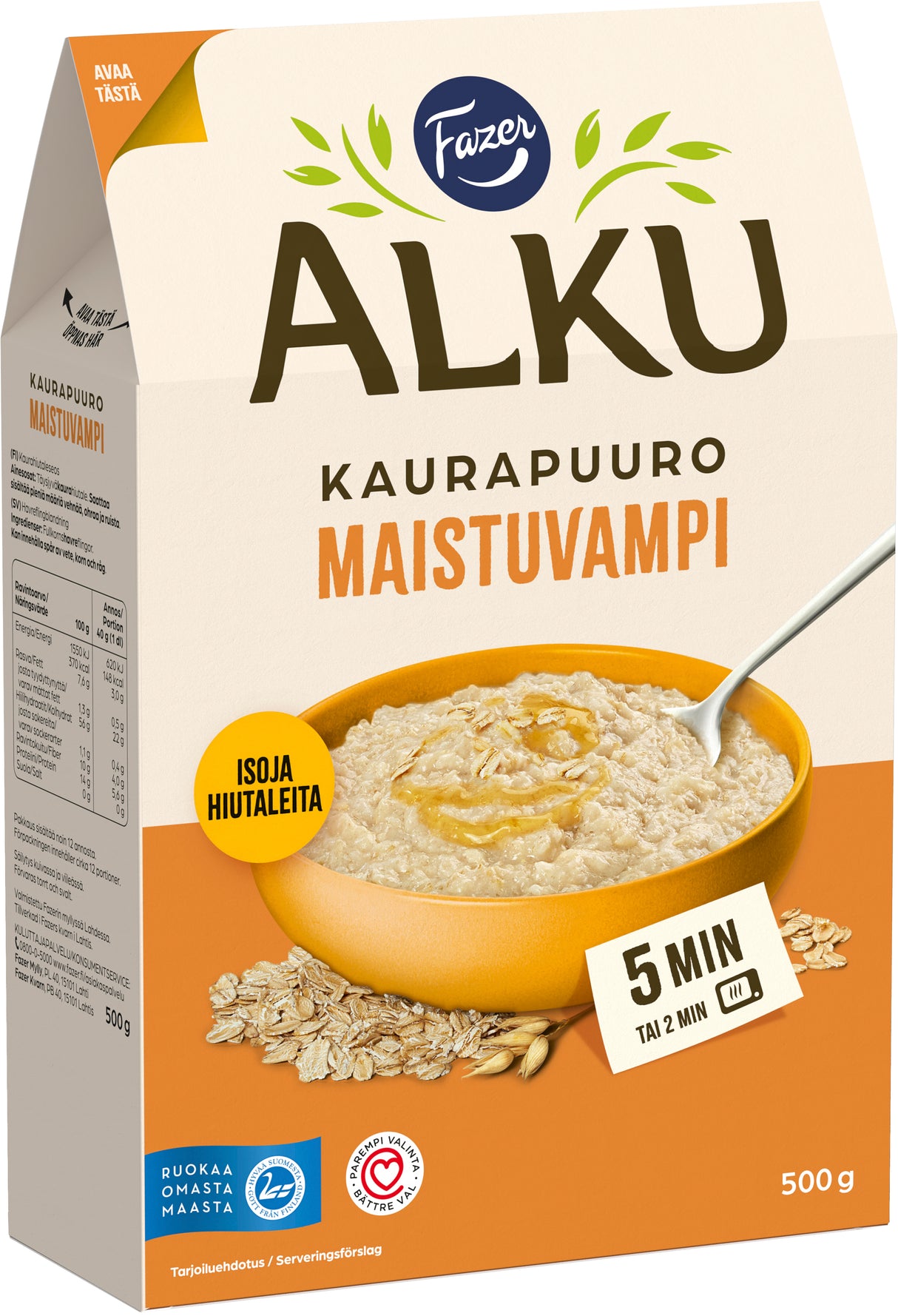 Fazer Alku Maistuvampi kaurapuuro 500 g