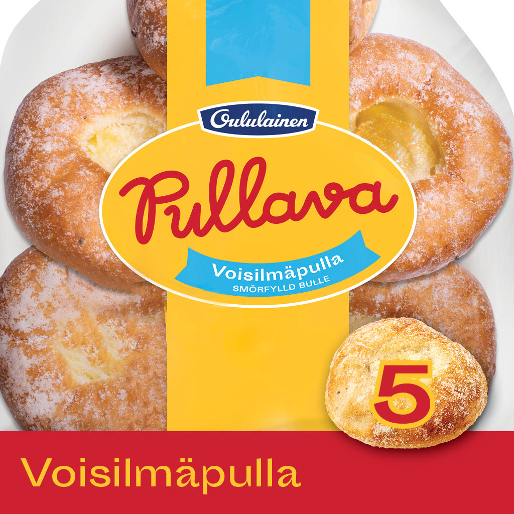 Oululainen Pullava Sweet bun with butter filling 5pcs 270g