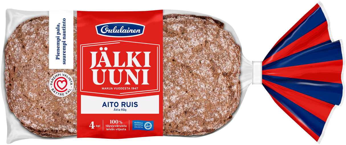 Oululainen Jälkiuuni Authentic Rye 4pcs 240g