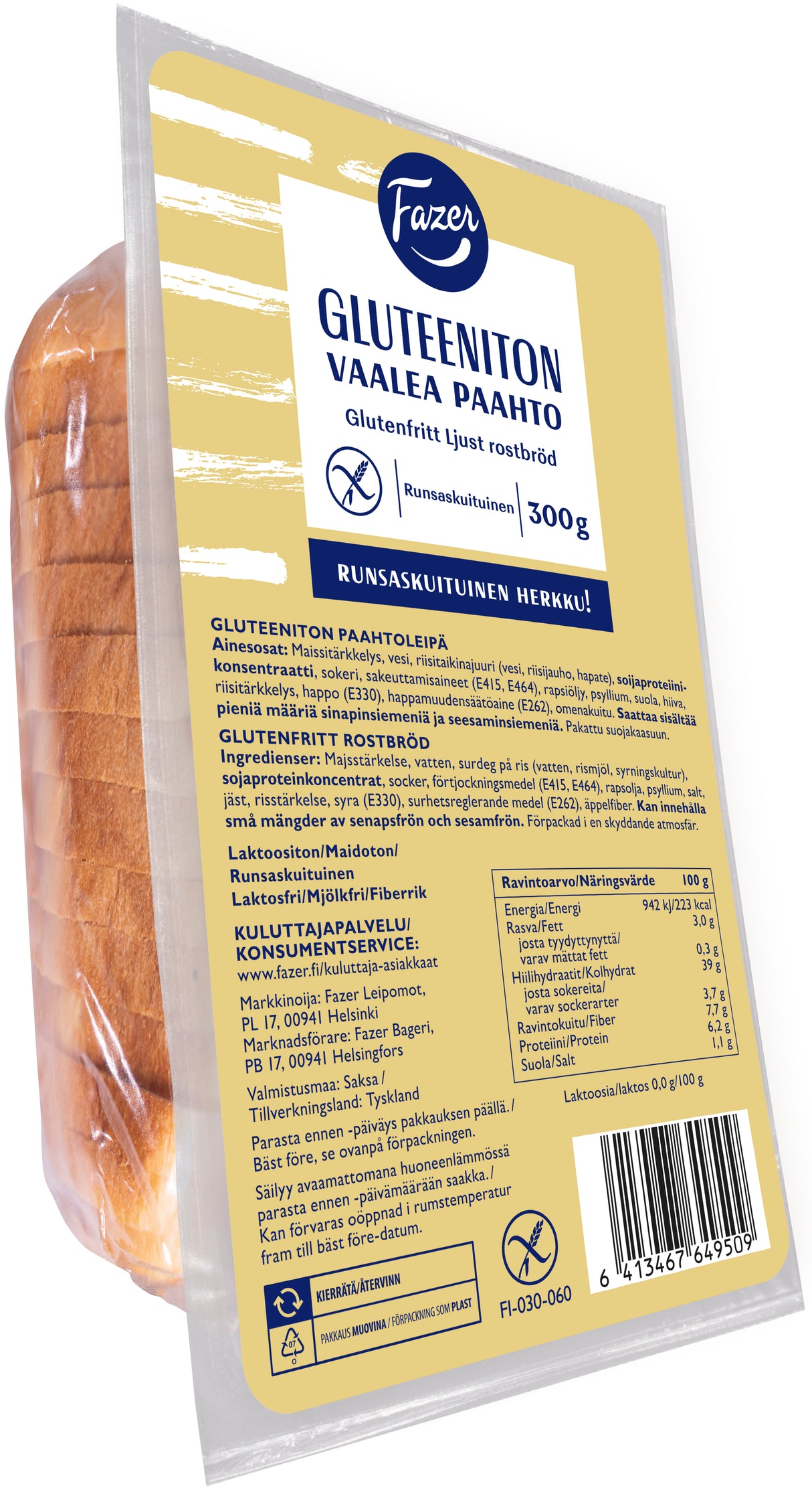 Fazer Gluten-Free White Bread 300g