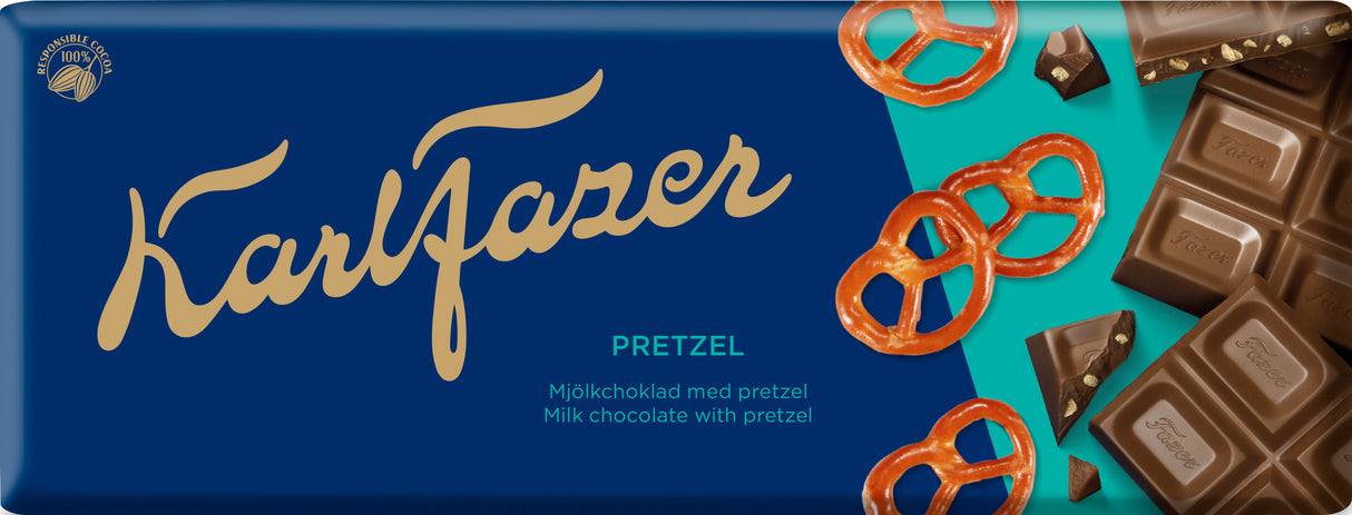 Karl Fazer Brezel Schokolade Tafel 180 g