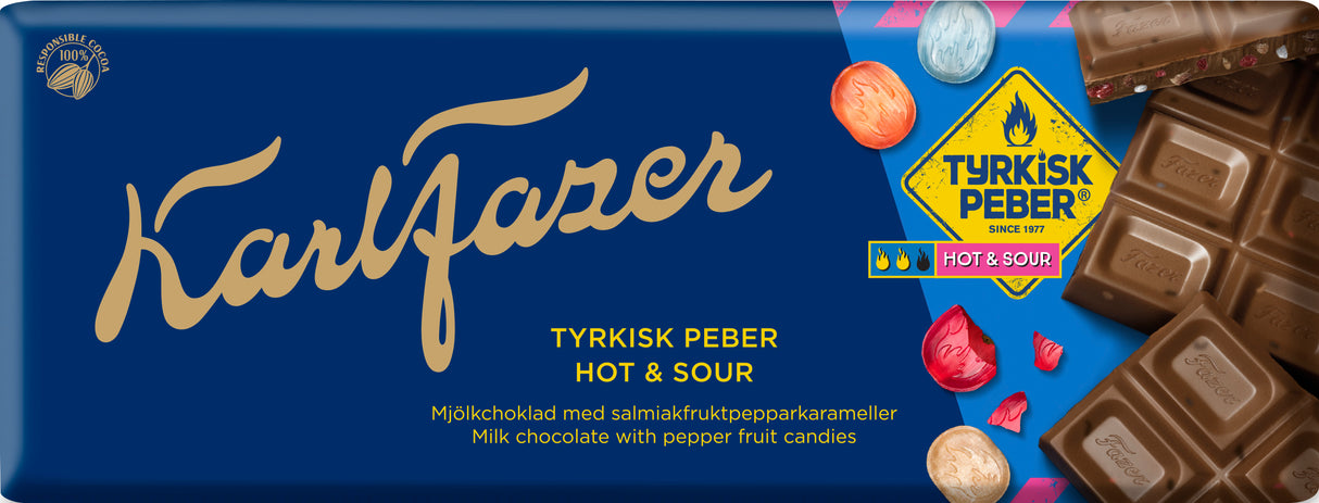 Karl Fazer Tyrkisk Peber Hot&Sour Schokoladentafel 180g