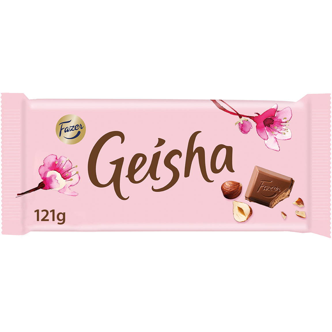 Fazer Geisha Hazelnut nougat milk chocolate tablet 121g