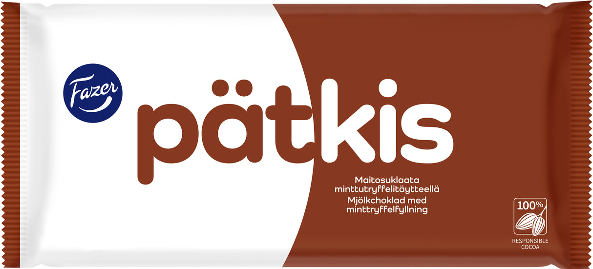 Fazer Pätkis mint truffle chocolate tablet 121g