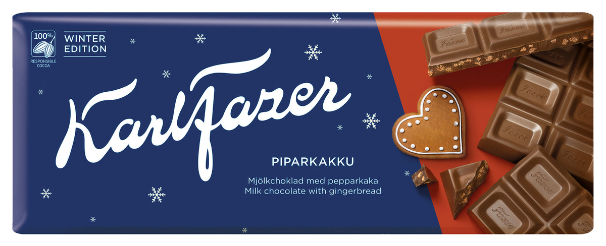 Karl Fazer Winter Edition Pfefferkuchen Milchschokoladentafel 200g