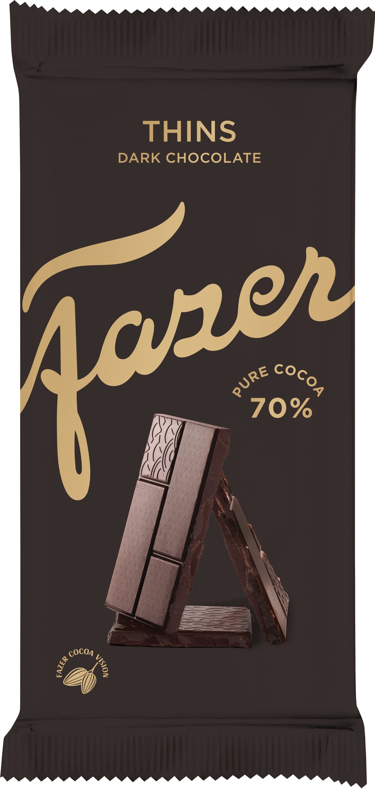 Karl Fazer Thins dunkle Schokolade 70% Kakao Schokoladentafel 95g