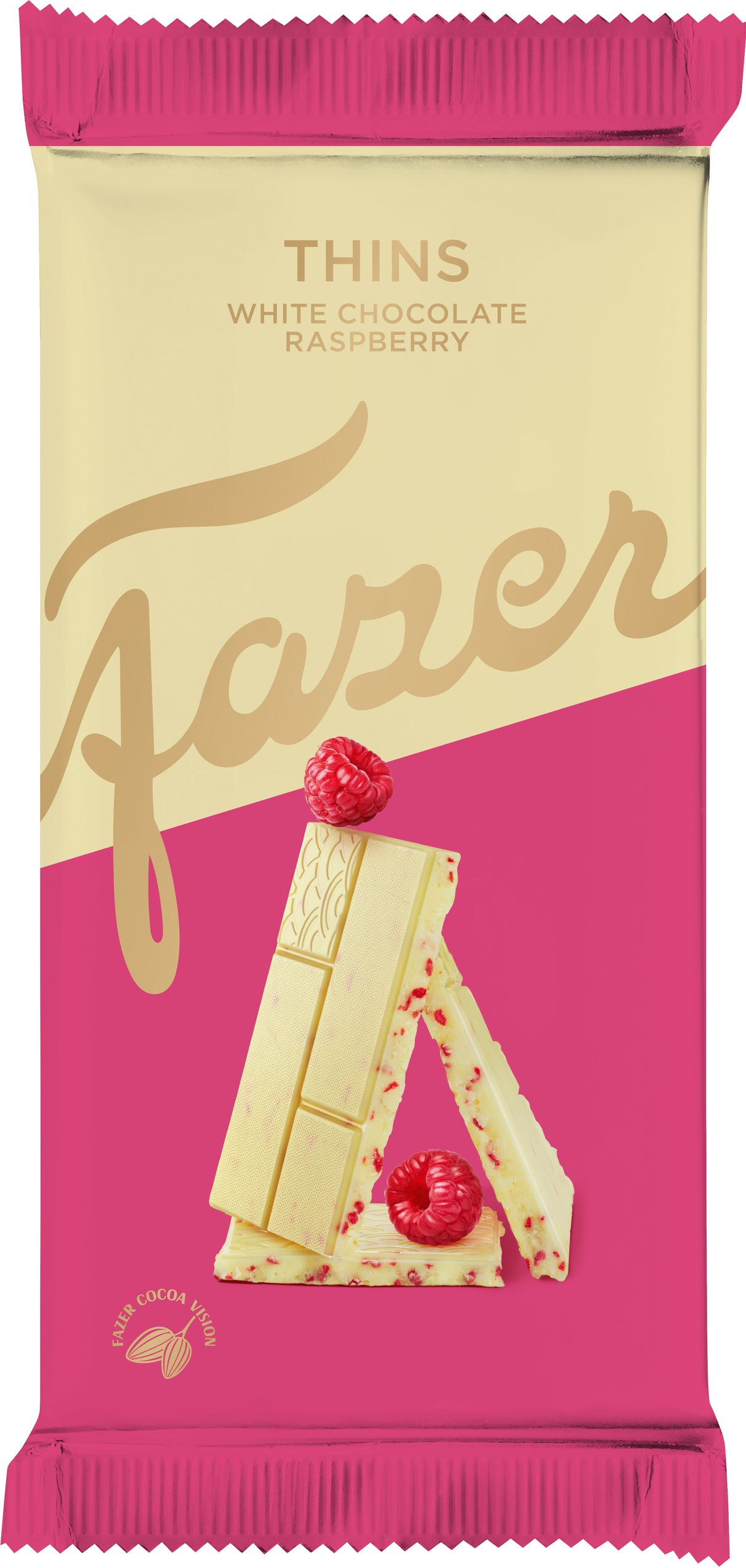 Karl Fazer Thins white chocolate raspberry tablet 95g