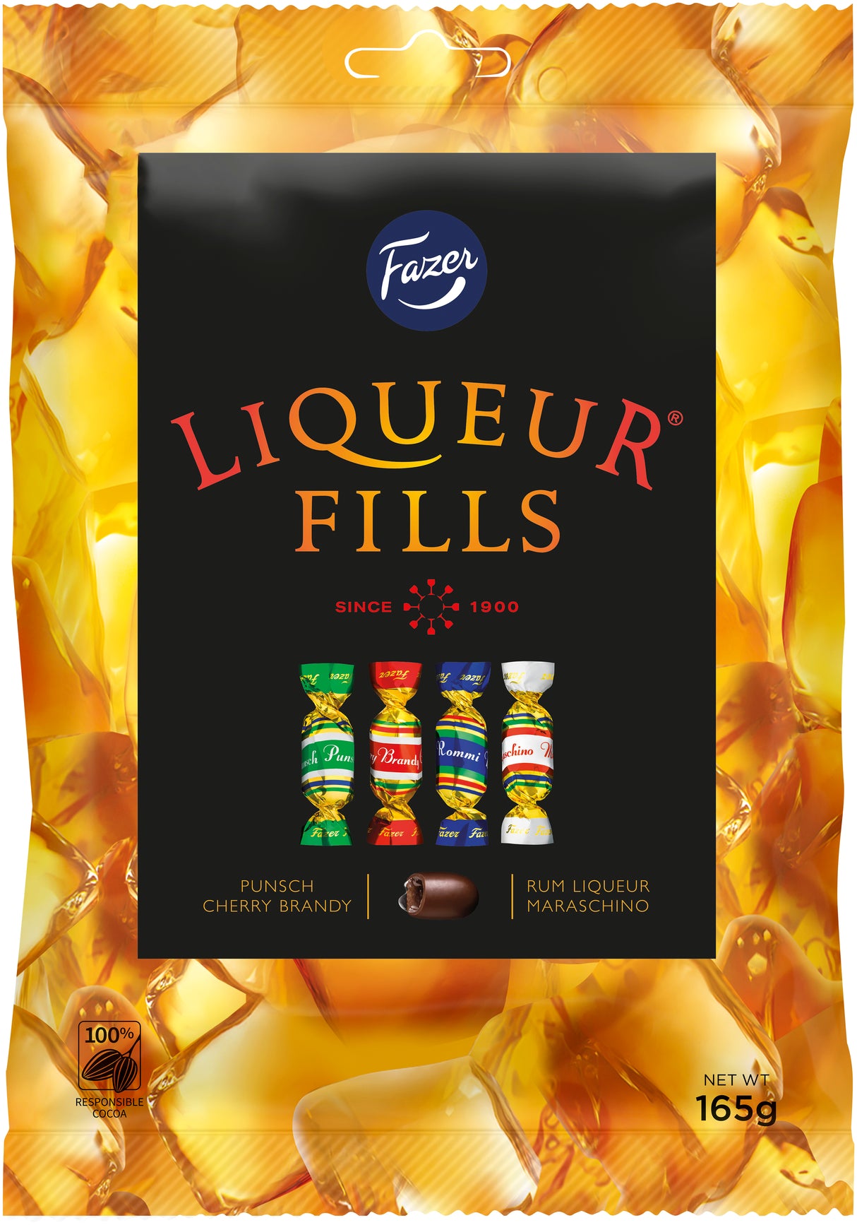 Fazer Liqueur Fills chocolates 165g