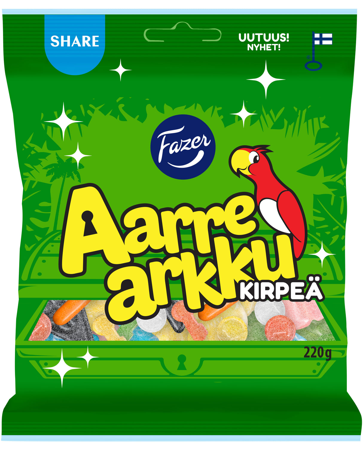 Fazer Aarrearkku Kirpeä candy bag 220g