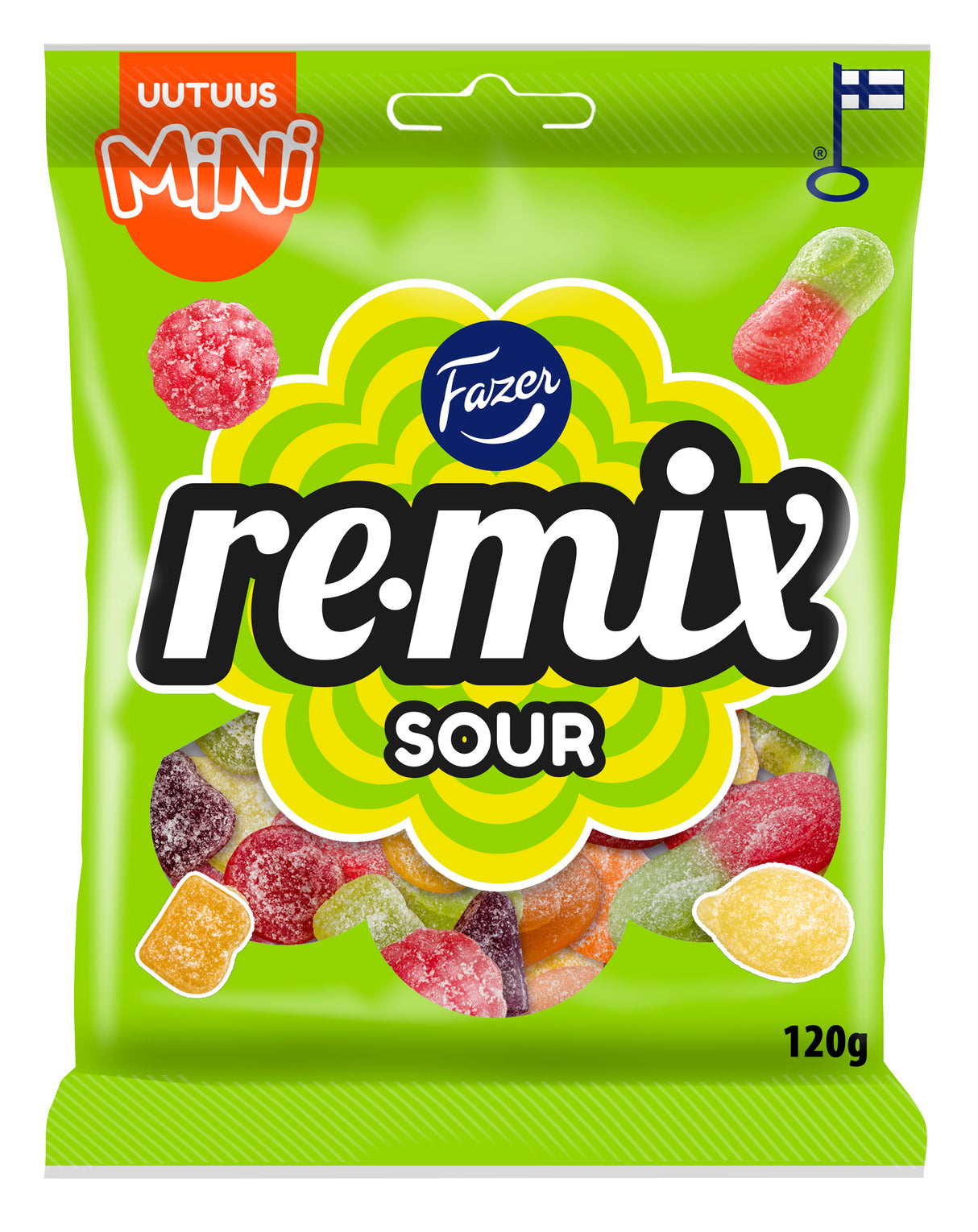 Fazer Remix Mini Sour Süßigkeitentüte 120g