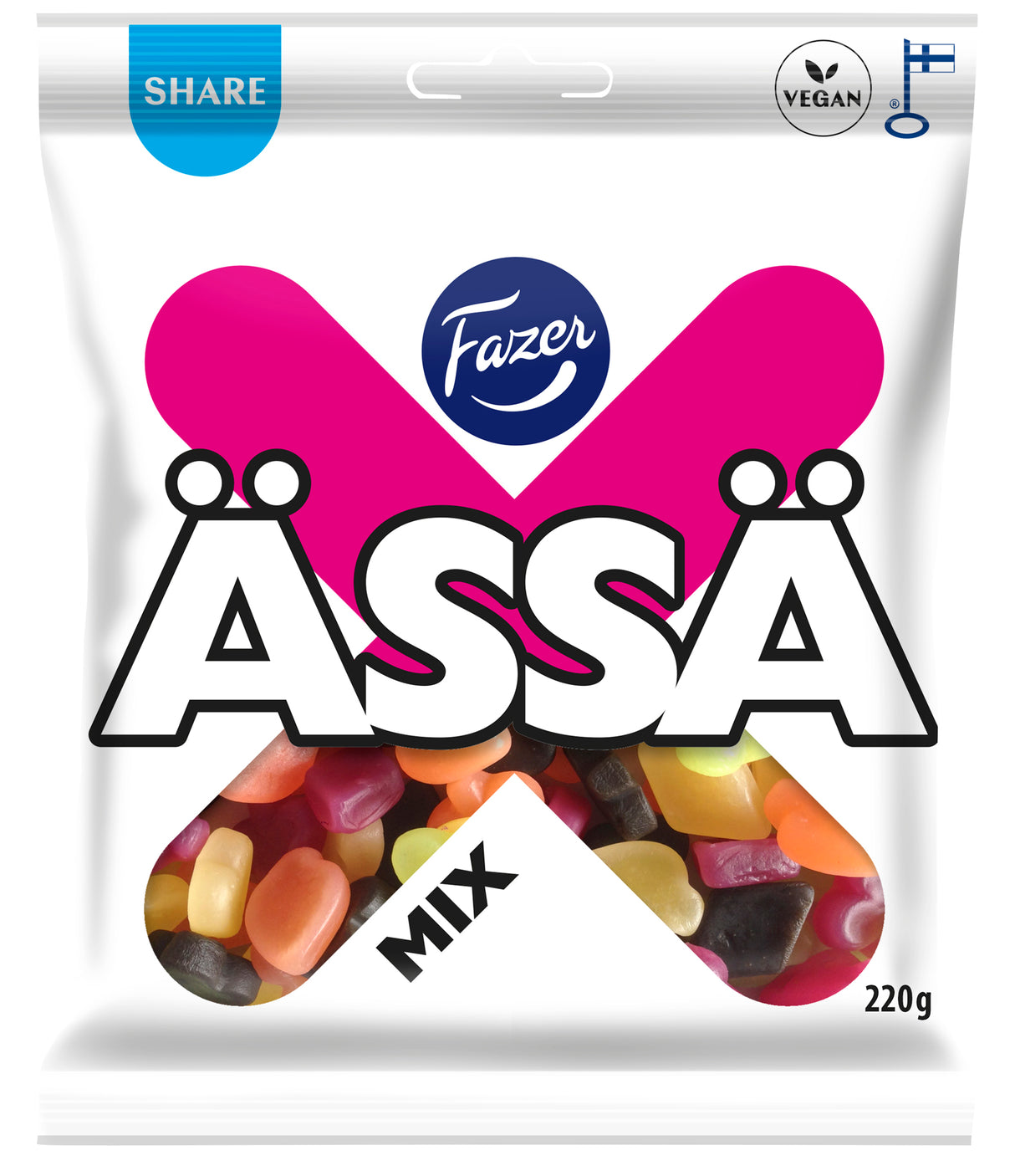 Fazer Ässä Mix frukt- och lakritsgodis 180g