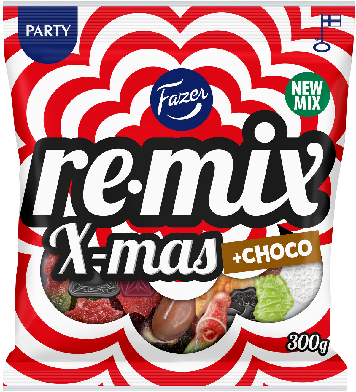 Fazer Remix Xmas +choco karkkipussi 300g