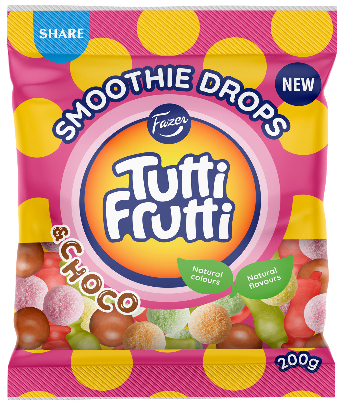 Fazer Tutti Frutti Smoothie Drops karkkipussi 200g