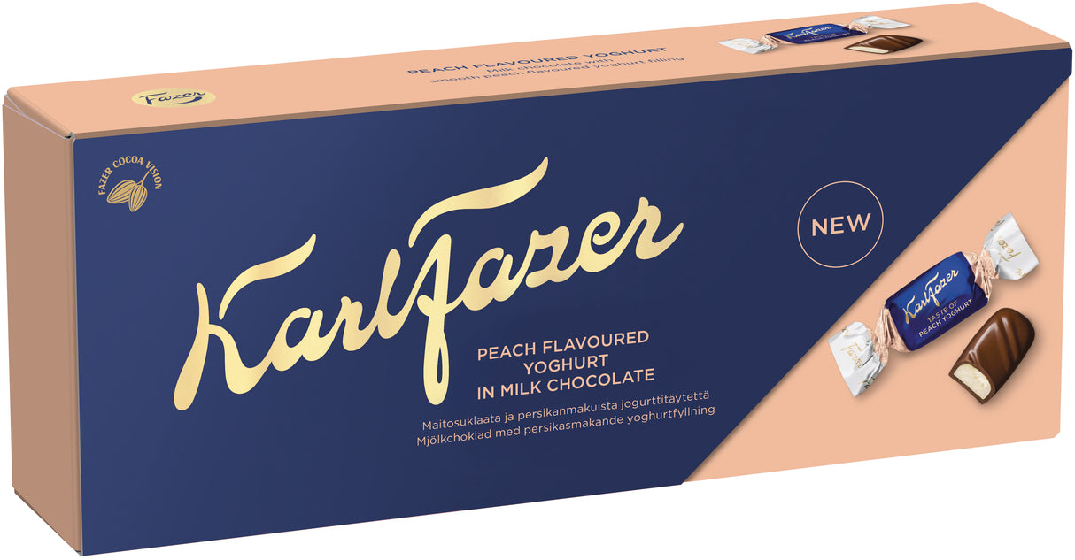 Karl Fazer Peach yoghurt chocolate praline 250g