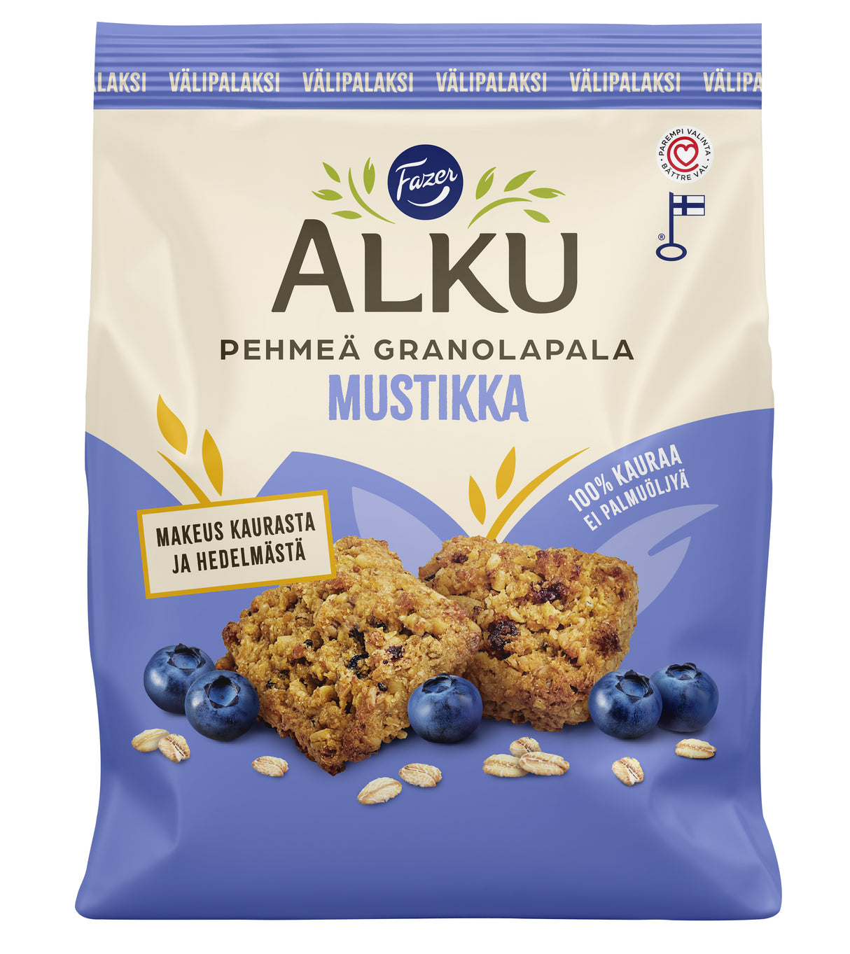 Fazer Alku Soft granola bites blueberry snack biscuits 120g